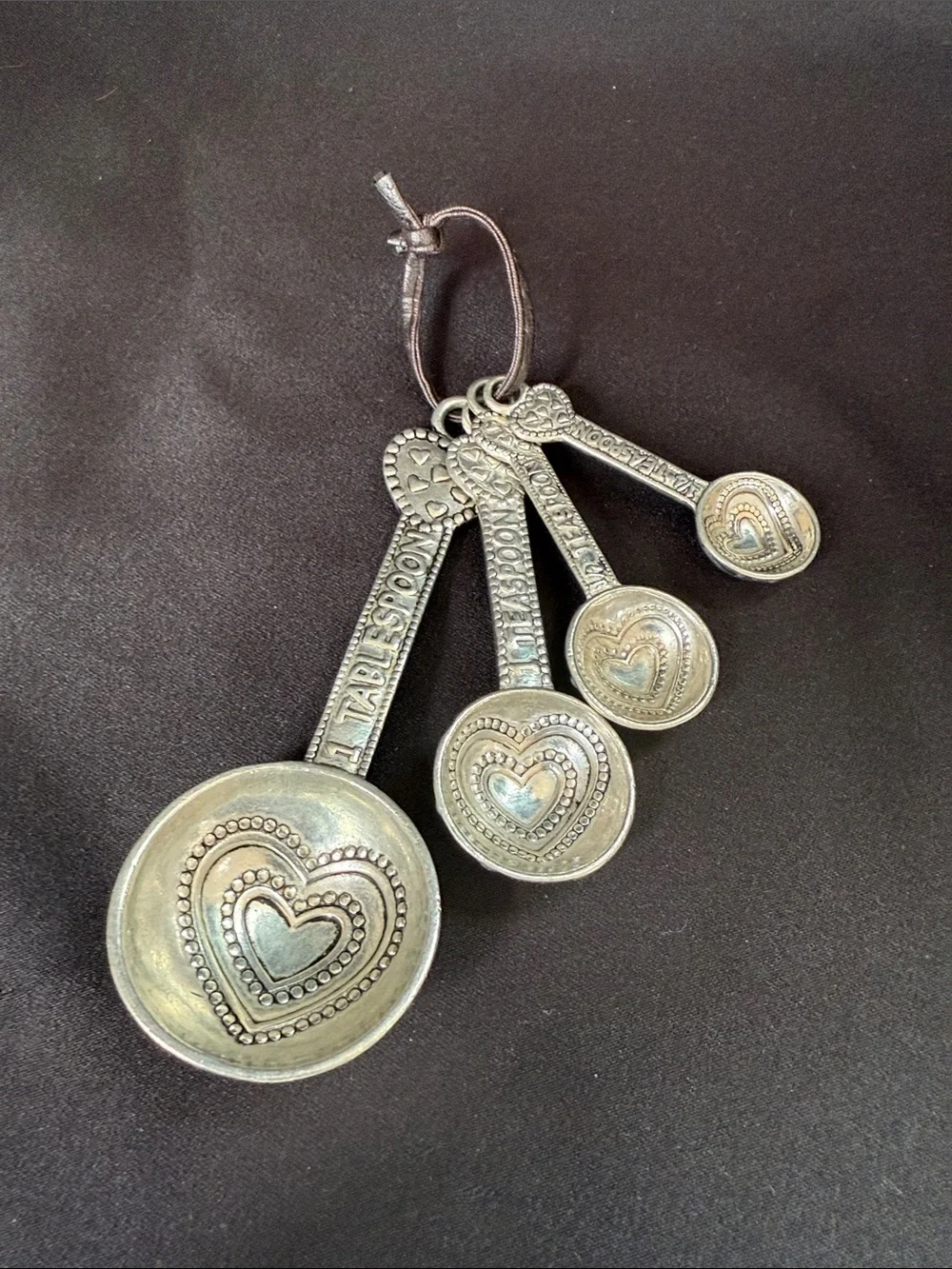 GANZ Silver-Tone Heart Measuring Spoon Set